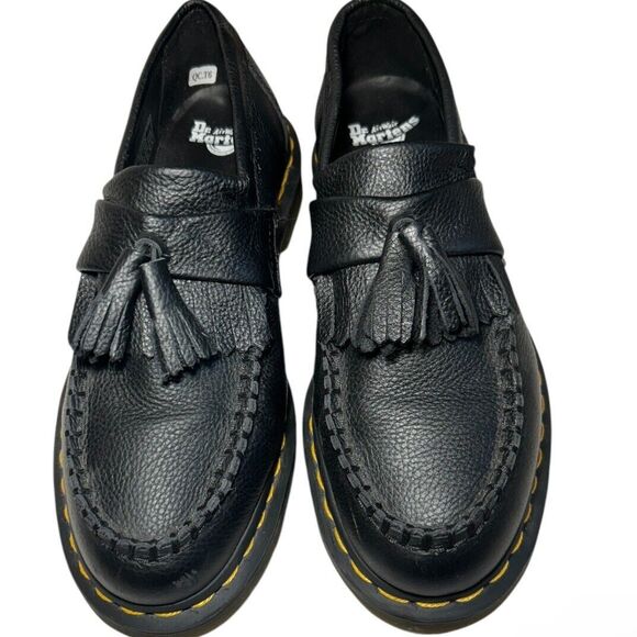 Dr. Martens Adrian Bex Smooth Leather Tassel Loafers Black W Size 7 | M Size 6 - Picture 1 of 10